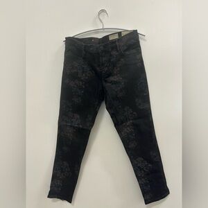 All Saints Soitalfields Floral Patterned Black Jeans